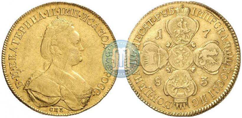 Picture 10 roubles 1783 year СПБ 