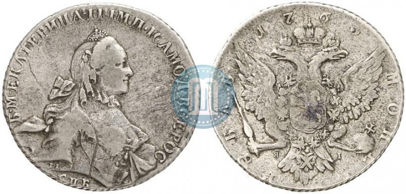 Picture 1 rouble 1763 year СПБ-ЯI 