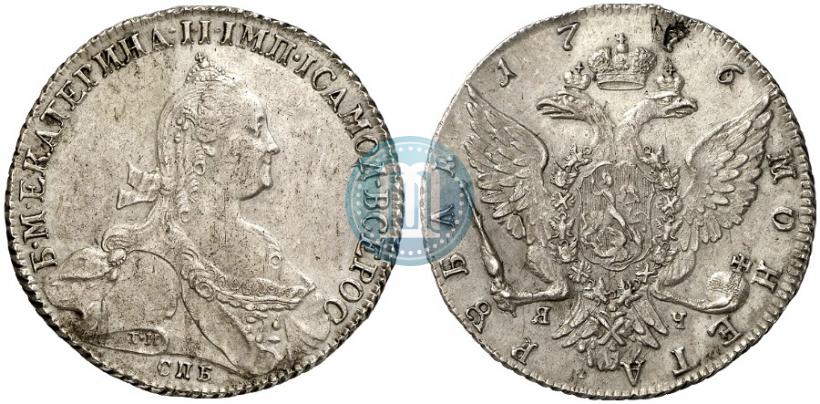 Фото 1 рубль 1776 года СПБ-ЯЧ 