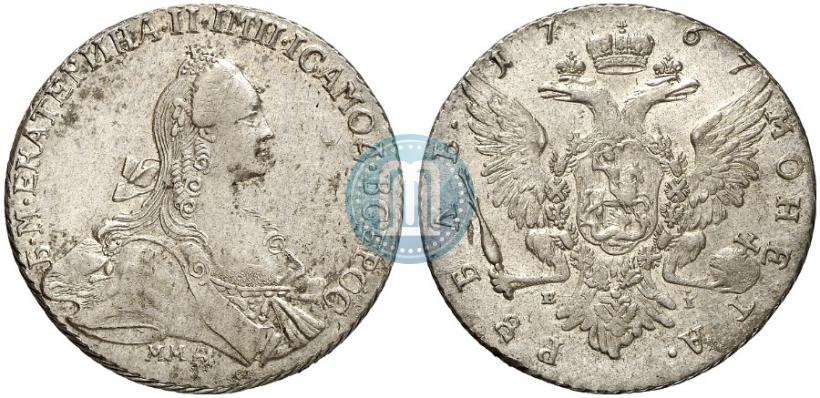 Фото 1 рубль 1767 года ММД-EI 