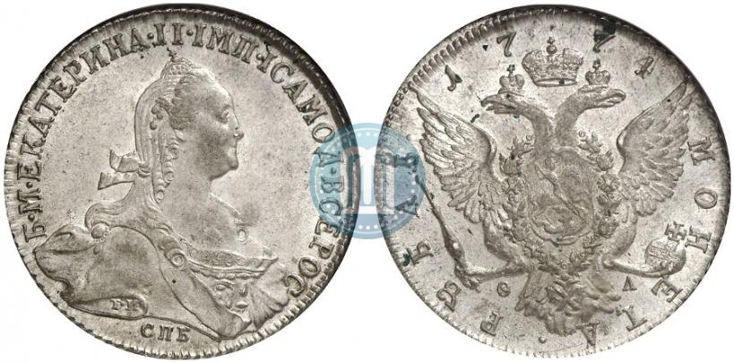 Picture 1 rouble 1774 year СПБ-ФЛ 
