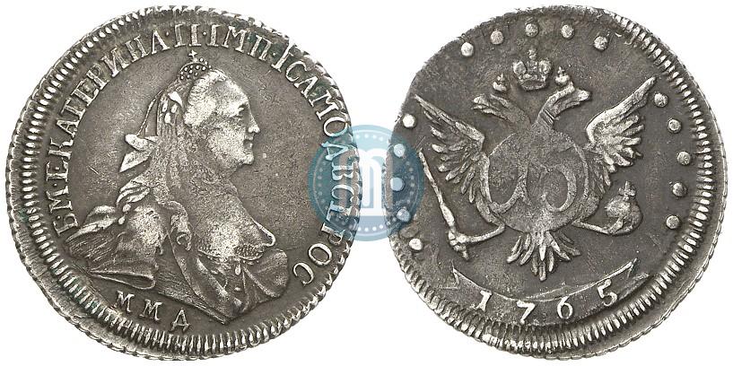 Фото 15 копеек 1765 года ММД 