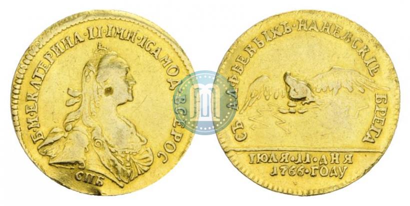 Picture Token Coin 1766 year  "For the court circus festival"