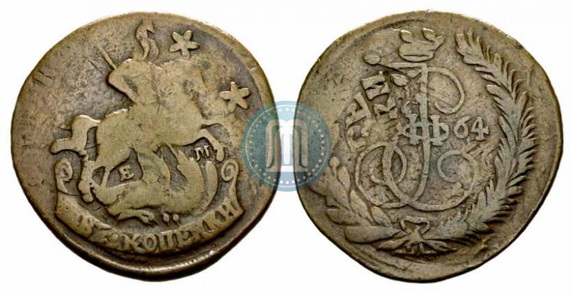 Фото 2 копейки 1764 года ЕМ 