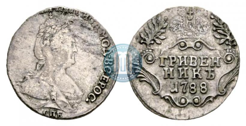 Picture Grivennik 1788 year СПБ 
