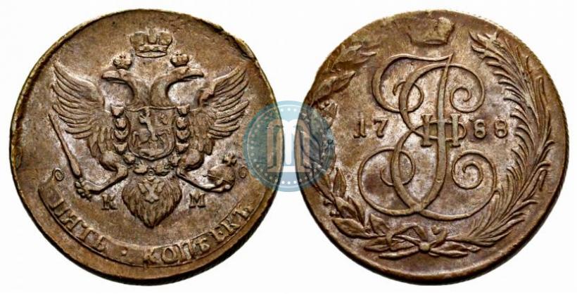Picture 5 kopecks 1788 year КМ 