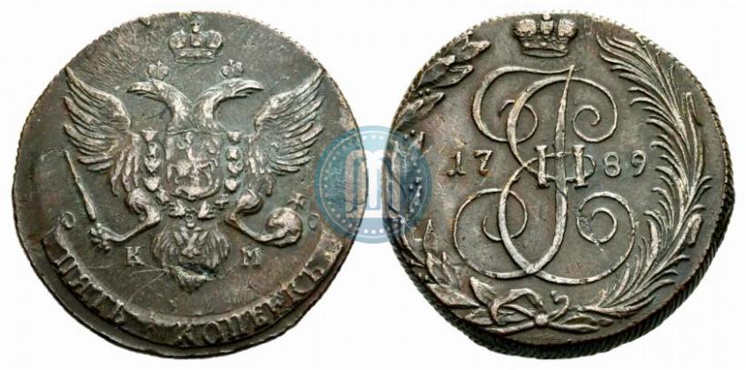 Picture 5 kopecks 1789 year КМ 
