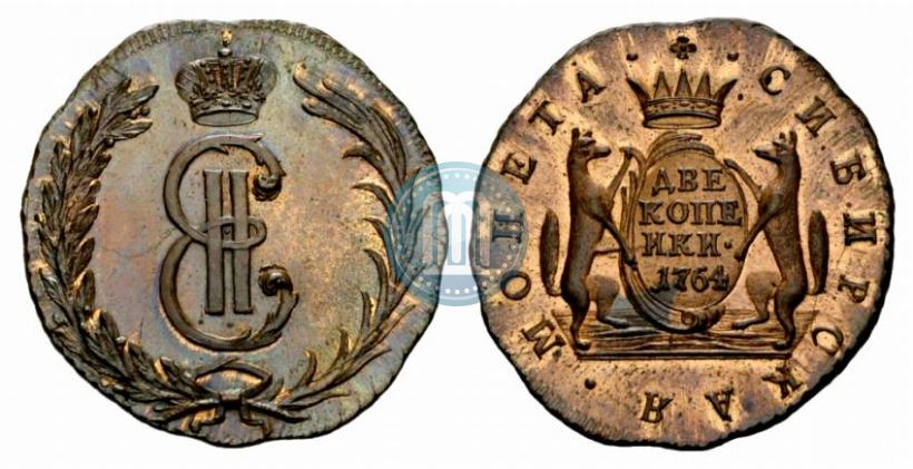 Фото 2 копейки 1764 года  