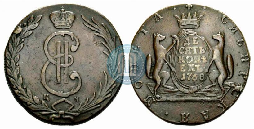 Picture 10 kopecks 1768 year КМ 