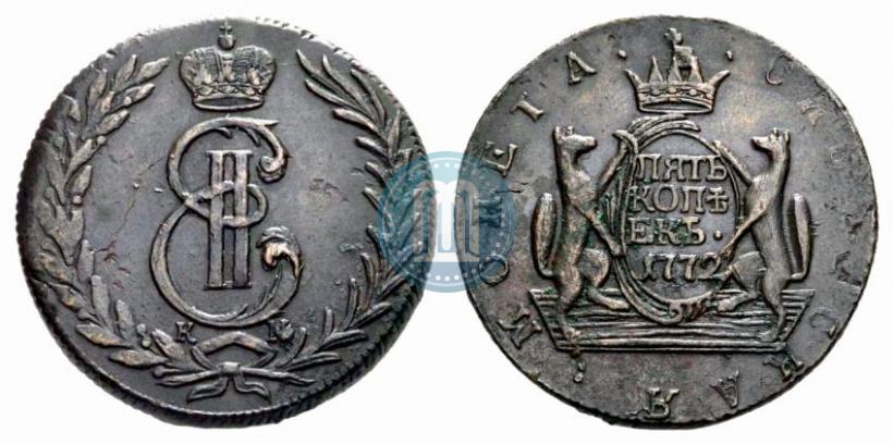 Picture 5 kopecks 1772 year КМ 