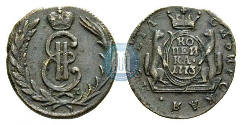 Picture 1 kopeck 1773 year КМ 