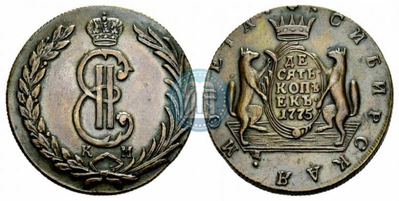 Фото 10 копеек 1775 года КМ 