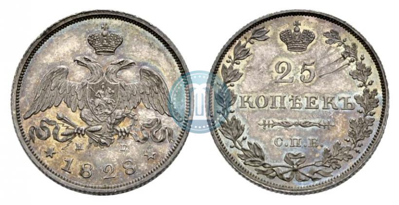 Picture 25 kopecks 1828 year СПБ-НГ 