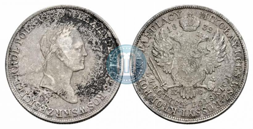 Фото 5 злотых 1832 года KG 