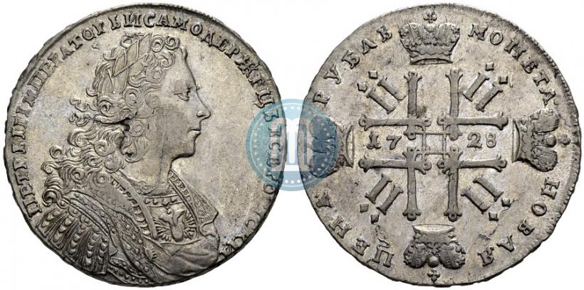 Фото 1 рубль 1728 года  "Тип 1728"
