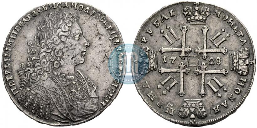 Фото 1 рубль 1728 года  "Тип 1728"