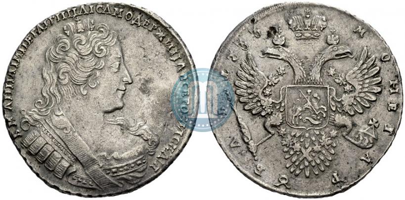 Picture 1 rouble 1733 year  
