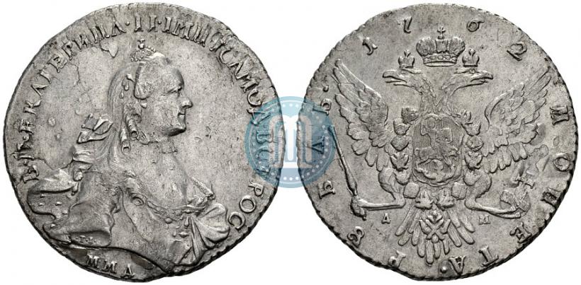 Фото 1 рубль 1762 года ММД-ДМ 