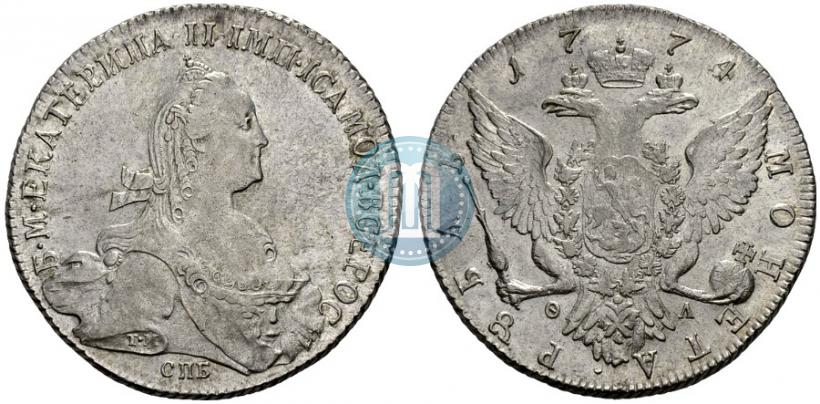 Фото 1 рубль 1774 года СПБ-ФЛ 