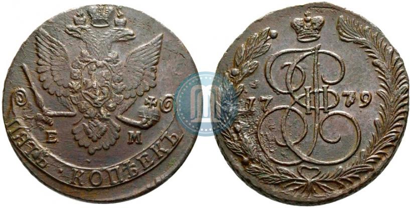 Picture 5 kopecks 1779 year ЕМ 
