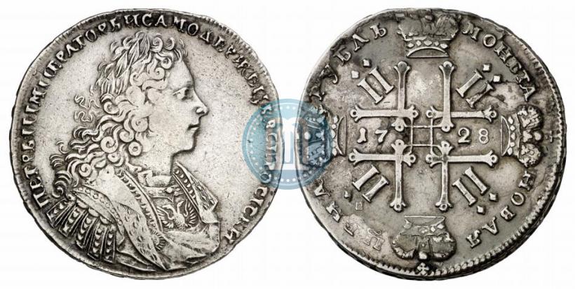 Фото 1 рубль 1728 года  "Тип 1728"