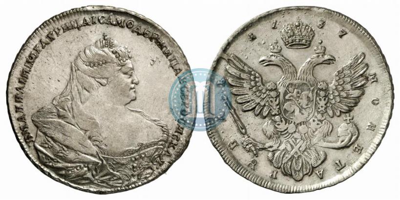 Picture 1 rouble 1737 year  "Moscow type"