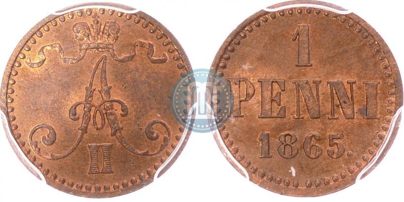 Picture 1 penni 1865 year  