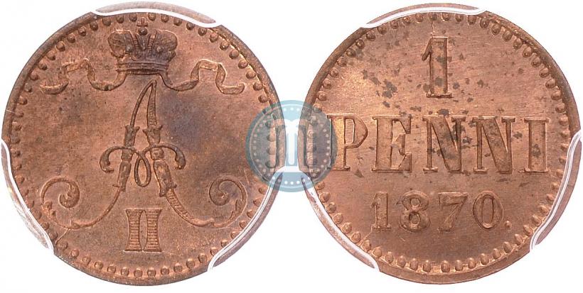 Picture 1 penni 1870 year  