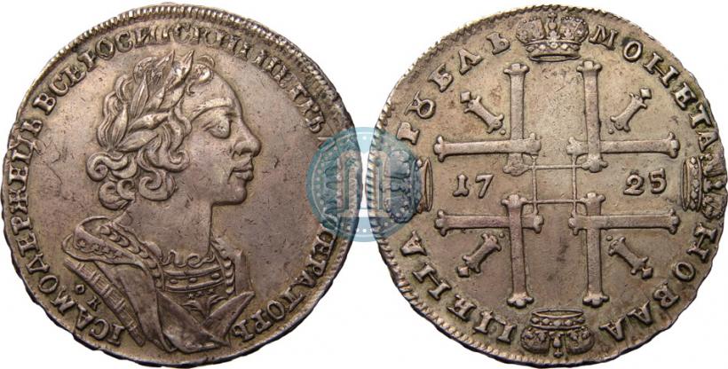 Picture 1 rouble 1725 year OK "Portrait in ancient armour"