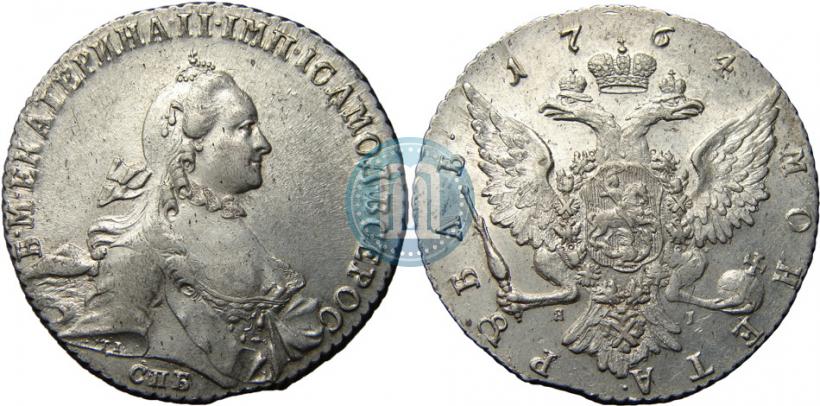 Фото 1 рубль 1764 года СПБ-ЯI 
