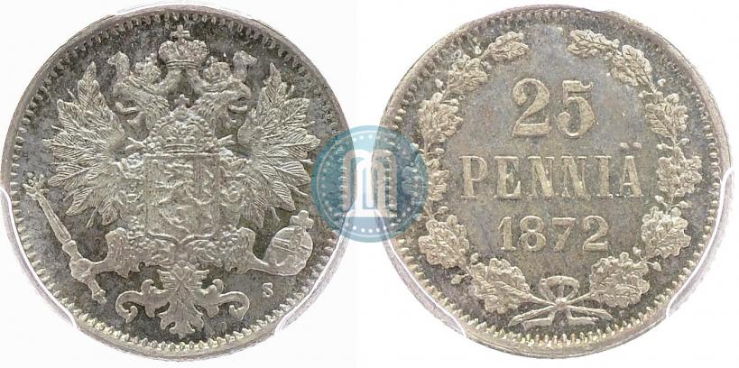 Фото 25 пенни 1872 года S 