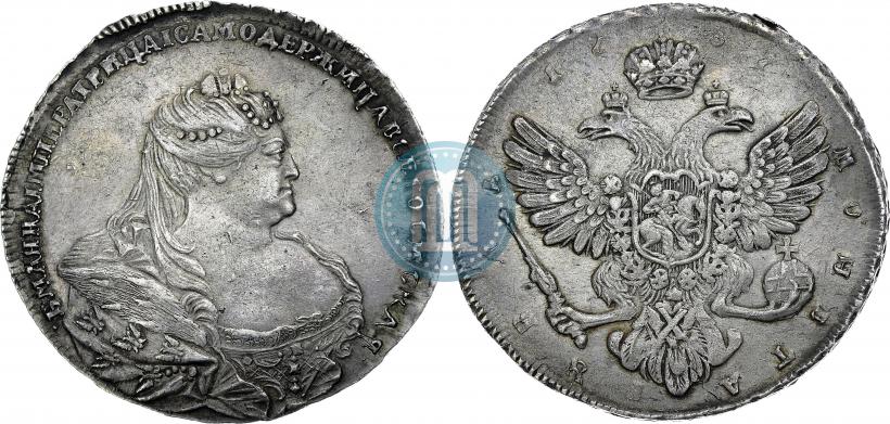 Picture 1 rouble 1737 year  "Moscow type"