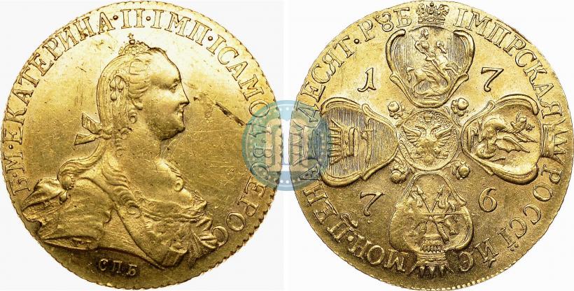 Picture 10 roubles 1776 year СПБ 