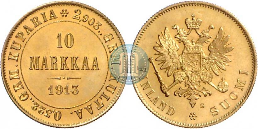 Фото 10 марок 1913 года S 
