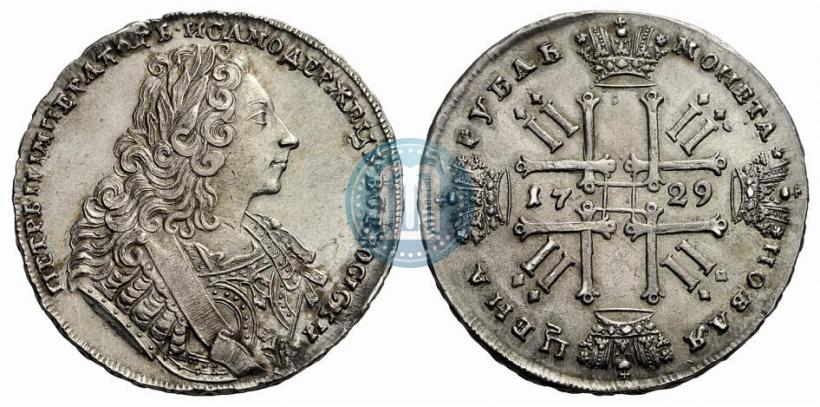 Фото 1 рубль 1729 года  "Тип 1729"