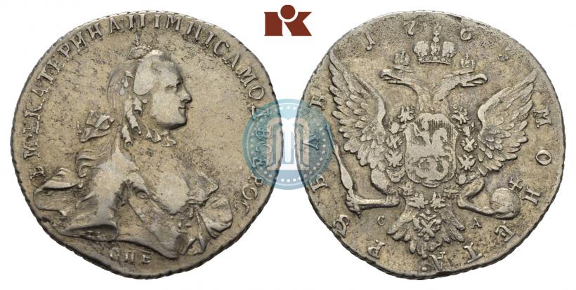 Фото 1 рубль 1765 года СПБ-СА 