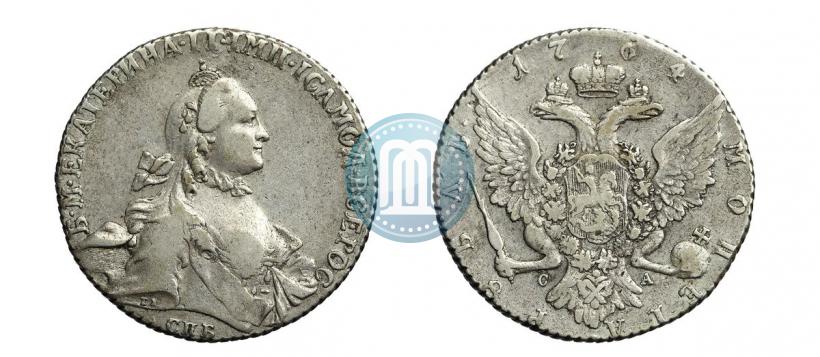 Фото 1 рубль 1764 года СПБ-СА 