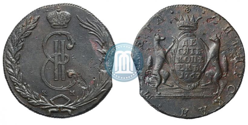 Фото 10 копеек 1767 года КМ 