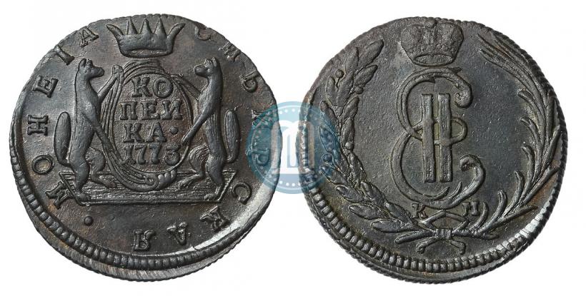 Picture 1 kopeck 1773 year КМ 