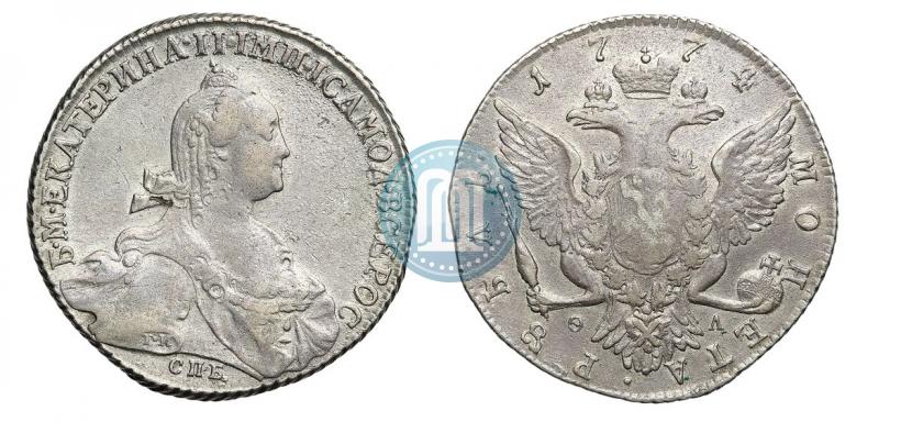 Picture 1 rouble 1774 year СПБ-ФЛ 