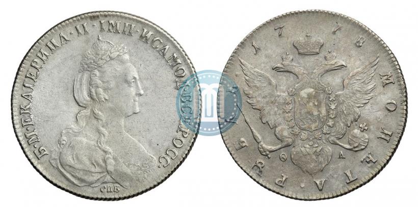 Фото 1 рубль 1778 года СПБ-ФЛ 