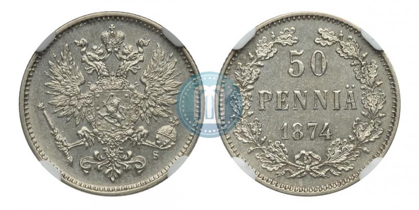 Picture 50 pennia 1874 year S 