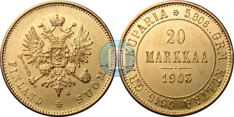 Picture 20 markkaa 1903 year L 
