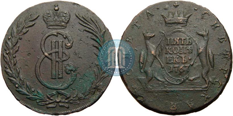 Picture 5 kopecks 1767 year  
