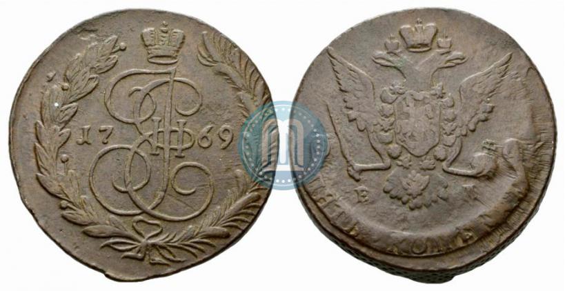 Фото 5 копеек 1769 года ЕМ 