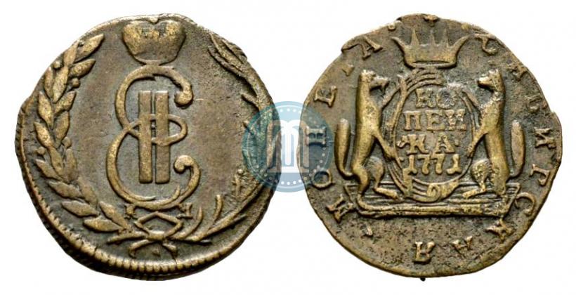 Фото 1 копейка 1771 года КМ 