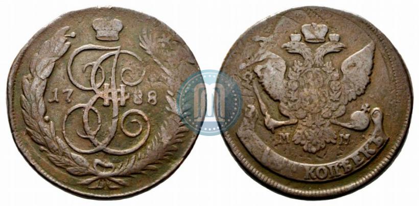 Фото 5 копеек 1788 года ММ 