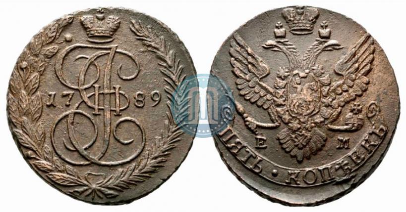 Picture 5 kopecks 1789 year ЕМ 