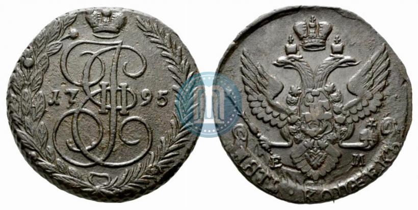 Picture 5 kopecks 1795 year ЕМ 