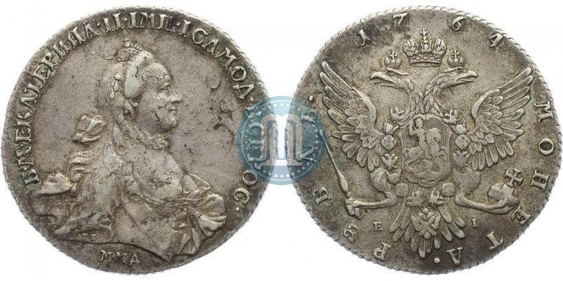 Фото 1 рубль 1764 года ММД-EI 
